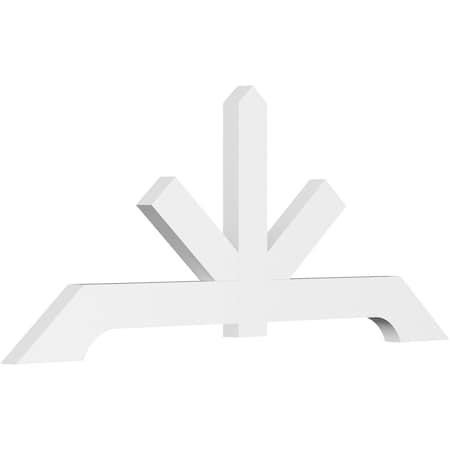 Ekena Millwork Vanguard Architectural Grade PVC Gable Bracket, 60"W x 25"H x 2"D x 4"F, 10/12 Pitch GBP060X25X0204VAN00